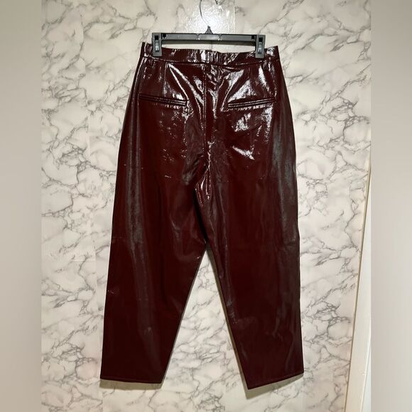 Blue Revival UNREAL PATENT LEATHER TROUSER IN MAHOGANY - Picture 10 of 11